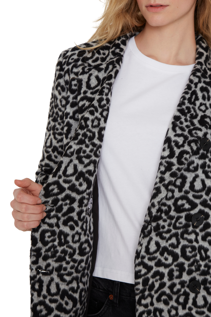 Abrigo Gracia animal print negro Jacinta Tienda-6