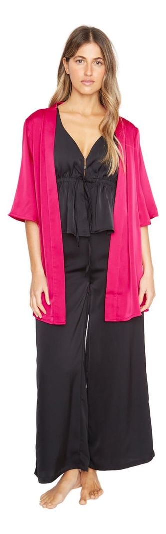 Kimono Lis Satin Fucsia Jacinta Tienda-0