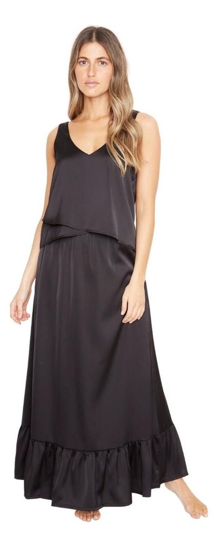Polera Sara Sin Mangas Satin Negra Jacinta Tienda-3