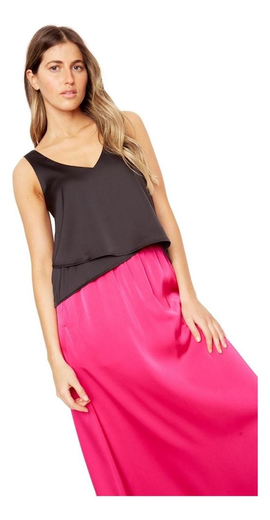 Polera Sara Sin Mangas Satin Negra Jacinta Tienda-4