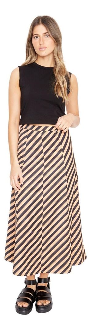 Falda Delfi Print Líneas Jacinta Tienda-1
