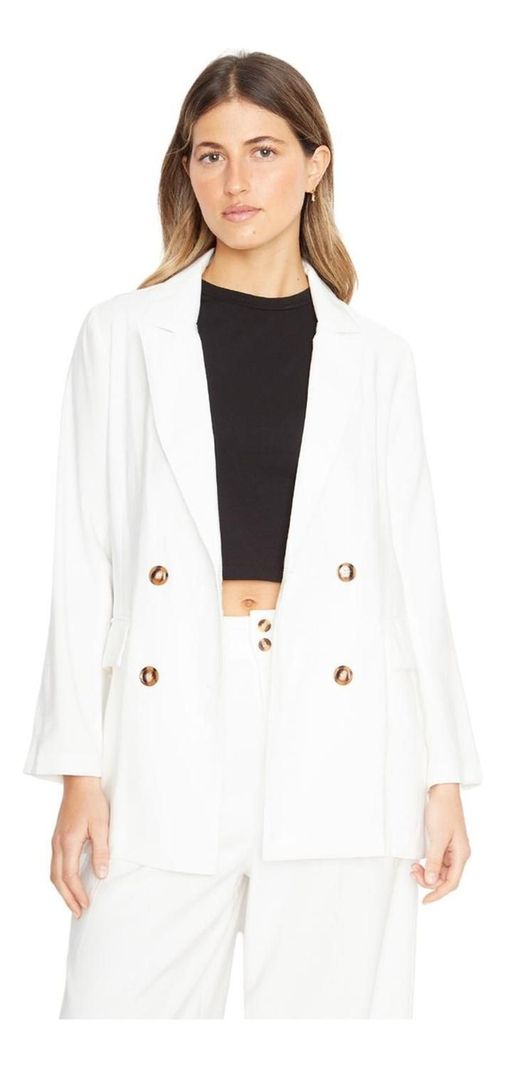 Blazer Laura Ii Blanco Jacinta Tienda-0