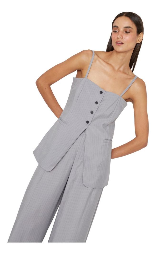 Polera Oxford Gris Jacinta Tienda-5