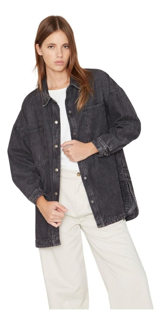 Chaqueta Denim Negra Jacinta Tienda-0
