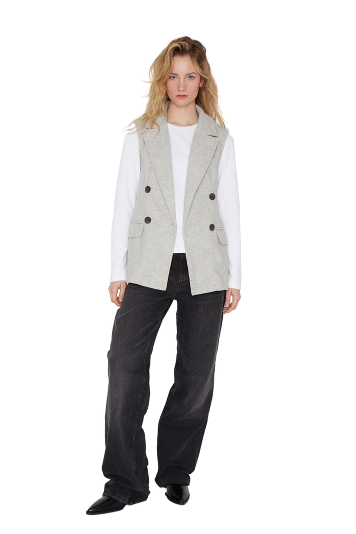 Chaqueta Royal sin mangas gris Jacinta Tienda-0