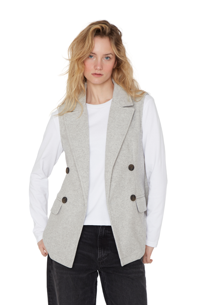 Chaqueta Royal sin mangas gris Jacinta Tienda-1
