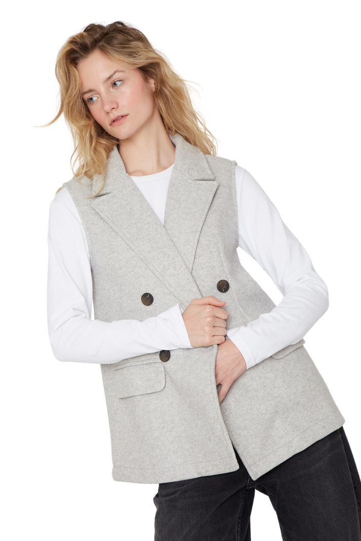 Chaqueta Royal sin mangas gris Jacinta Tienda-3