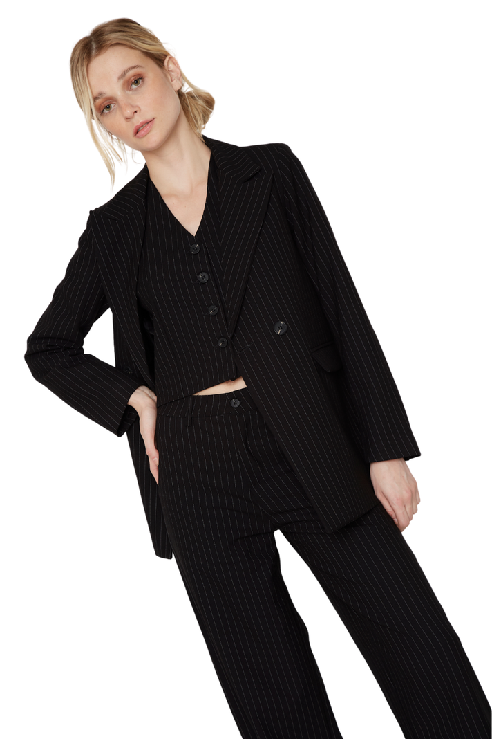 Blazer Owen rayas negro Jacinta Tienda-0