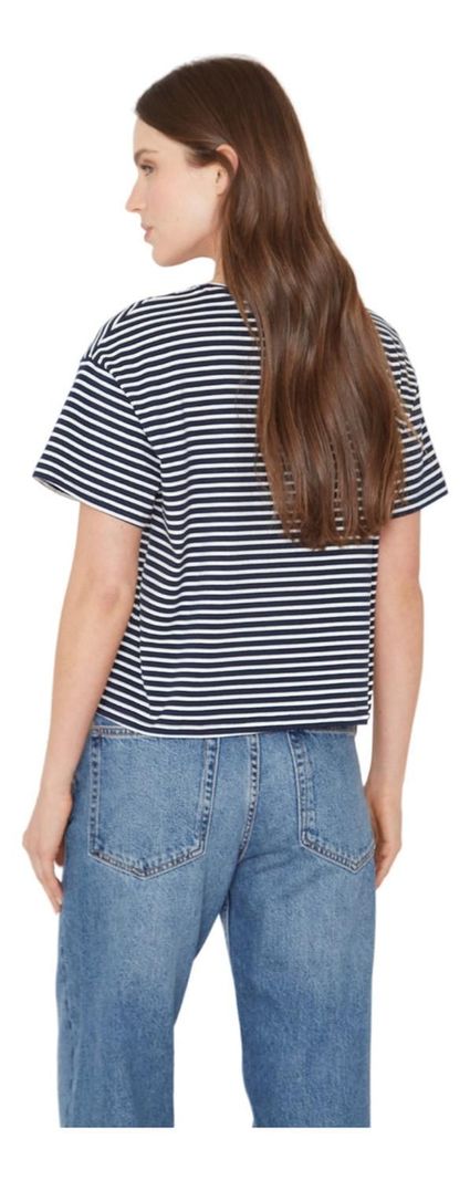 Polera Ara Azul Y Blanca Jacinta Tienda-2