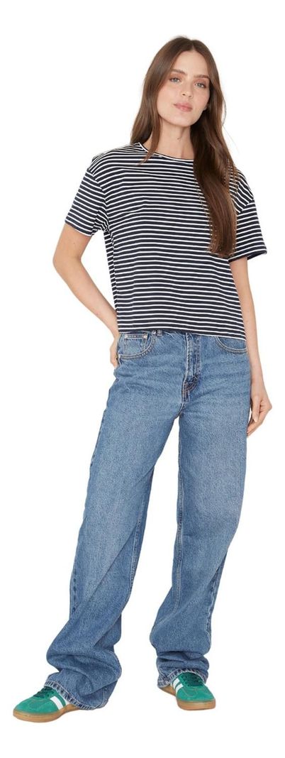 Polera Ara Azul Y Blanca Jacinta Tienda-5