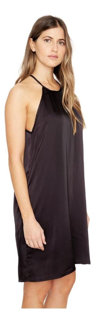 Vestido Rena Satin Negro Jacinta Tienda-1
