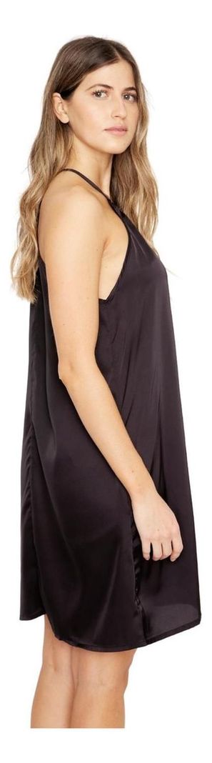 Vestido Rena Satin Negro Jacinta Tienda-2
