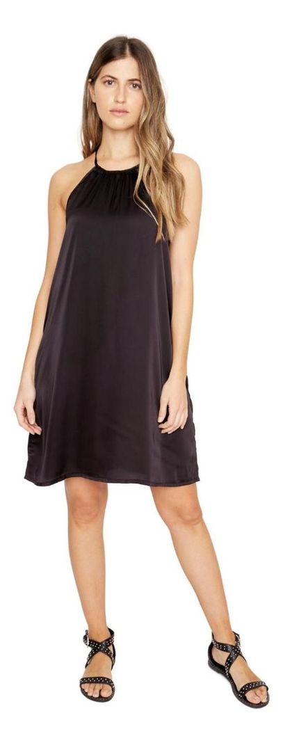 Vestido Rena Satin Negro Jacinta Tienda-3