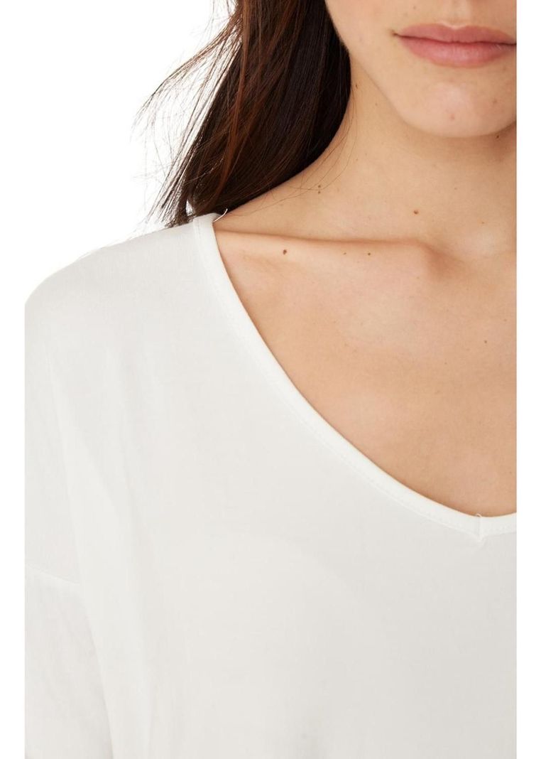 Polera Alana En V Blanca Jacinta Tienda-4