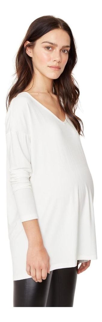 Polera Alana En V Blanca Jacinta Tienda-5