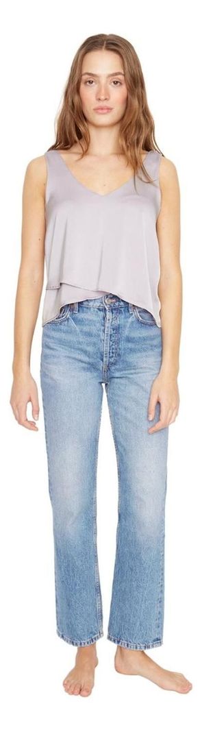 Polera Sara Sin Mangas Satin Plateada Jacinta Tienda-6