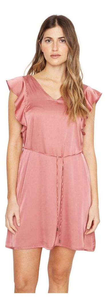 Vestido Zu Satin Cobre Jacinta Tienda-0
