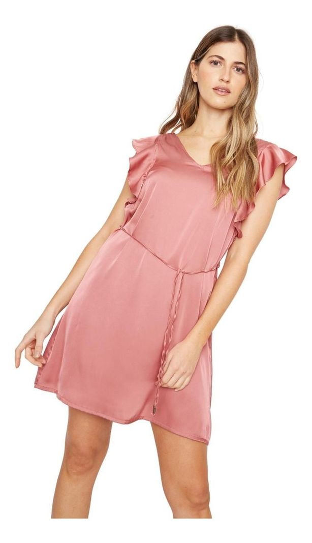 Vestido Zu Satin Cobre Jacinta Tienda-4