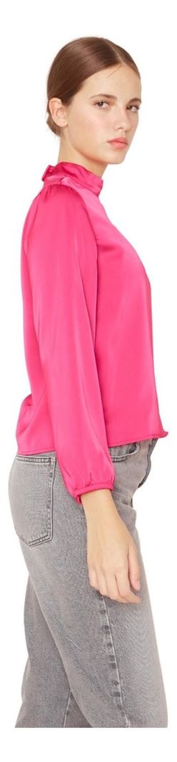 Blusa Paula Ii Satin Fucsia Jacinta Tienda-1