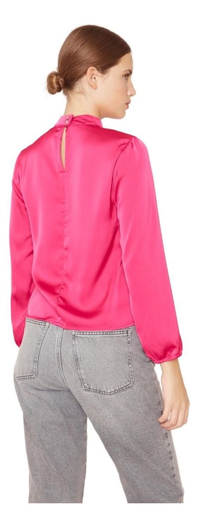 Blusa Paula Ii Satin Fucsia Jacinta Tienda-2