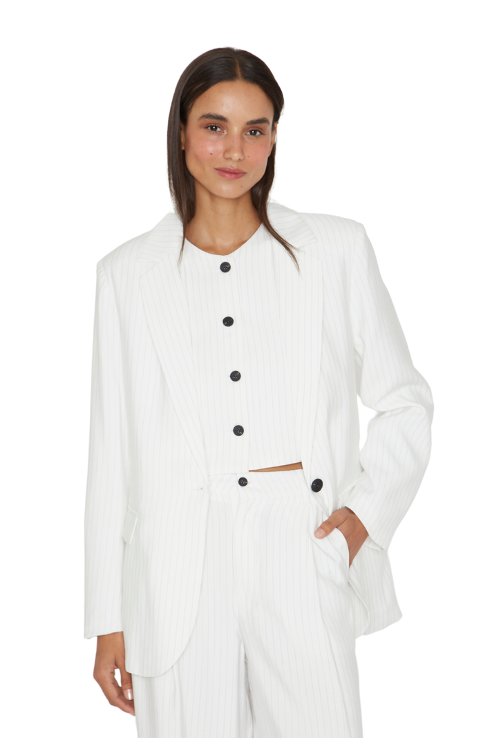Vest Oxford rayas blanco Jacinta Tienda-2