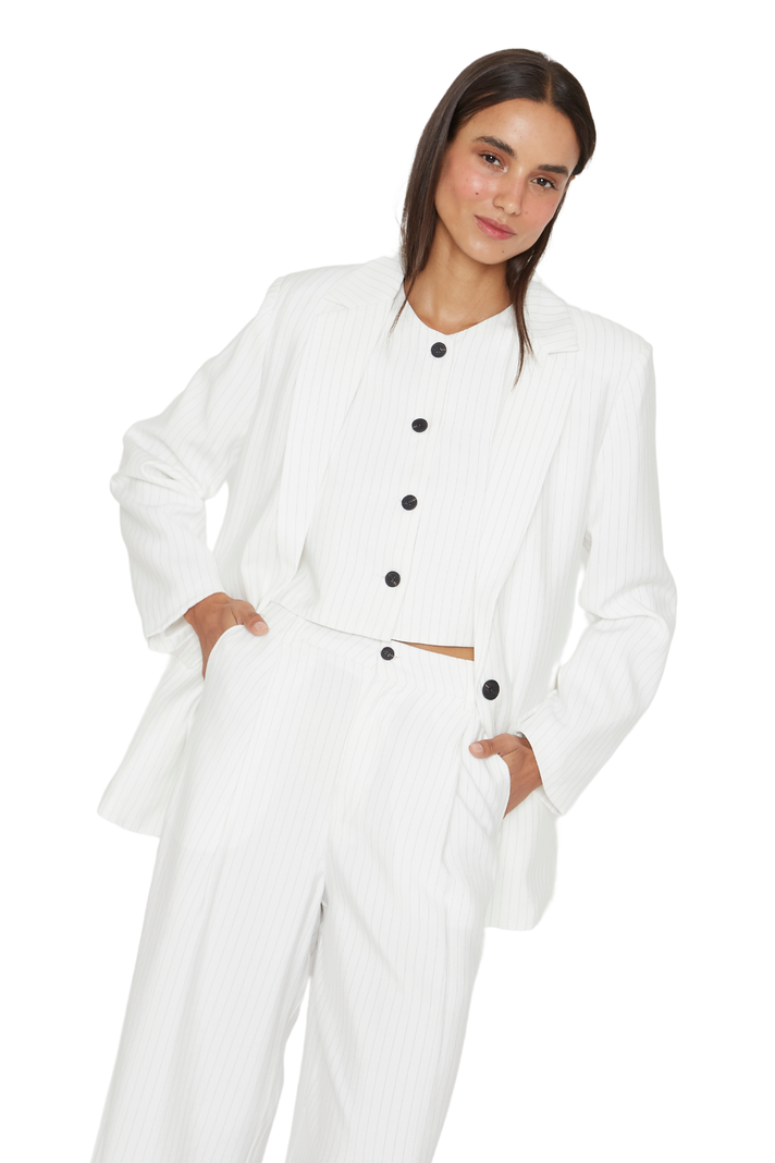 Vest Oxford rayas blanco Jacinta Tienda-4