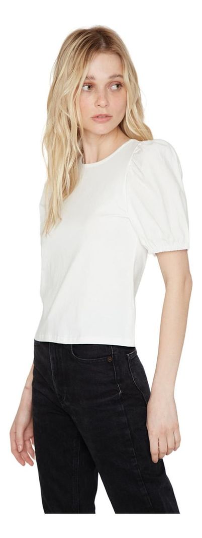 Polera Manga Globo Blanca Jacinta Tienda-2