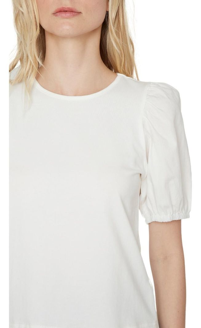 Polera Manga Globo Blanca Jacinta Tienda-5