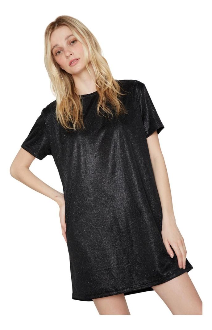 Vestido Glitter Negro Jacinta Tienda-1
