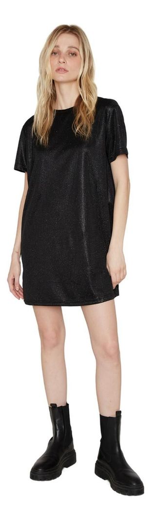 Vestido Glitter Negro Jacinta Tienda-4