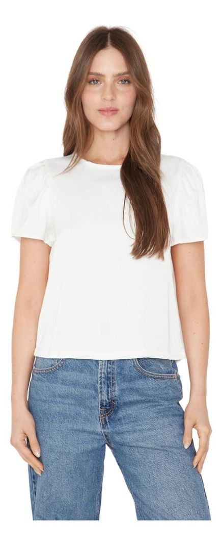 Blusa Olivia Satin Blanca Jacinta Tienda-0