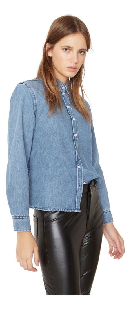 Camisa Denim Ii Azul Jacinta Tienda-0