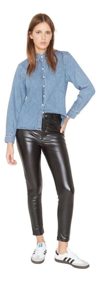 Camisa Denim Ii Azul Jacinta Tienda-1