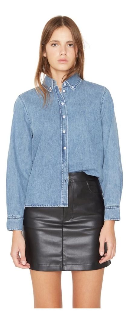 Camisa Denim Ii Azul Jacinta Tienda-3