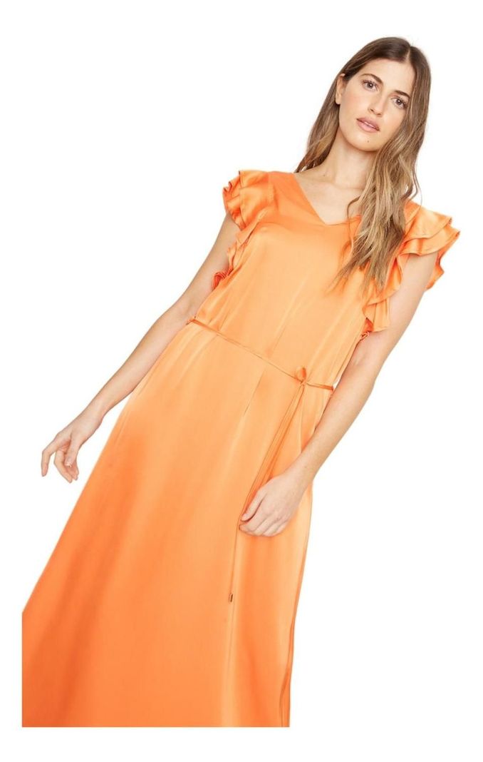 Vestido Zuzu Satin Naranjo Jacinta Tienda-0