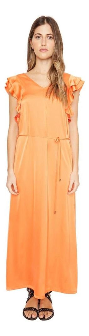 Vestido Zuzu Satin Naranjo Jacinta Tienda-1