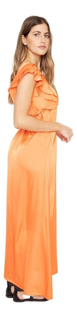 Vestido Zuzu Satin Naranjo Jacinta Tienda-3