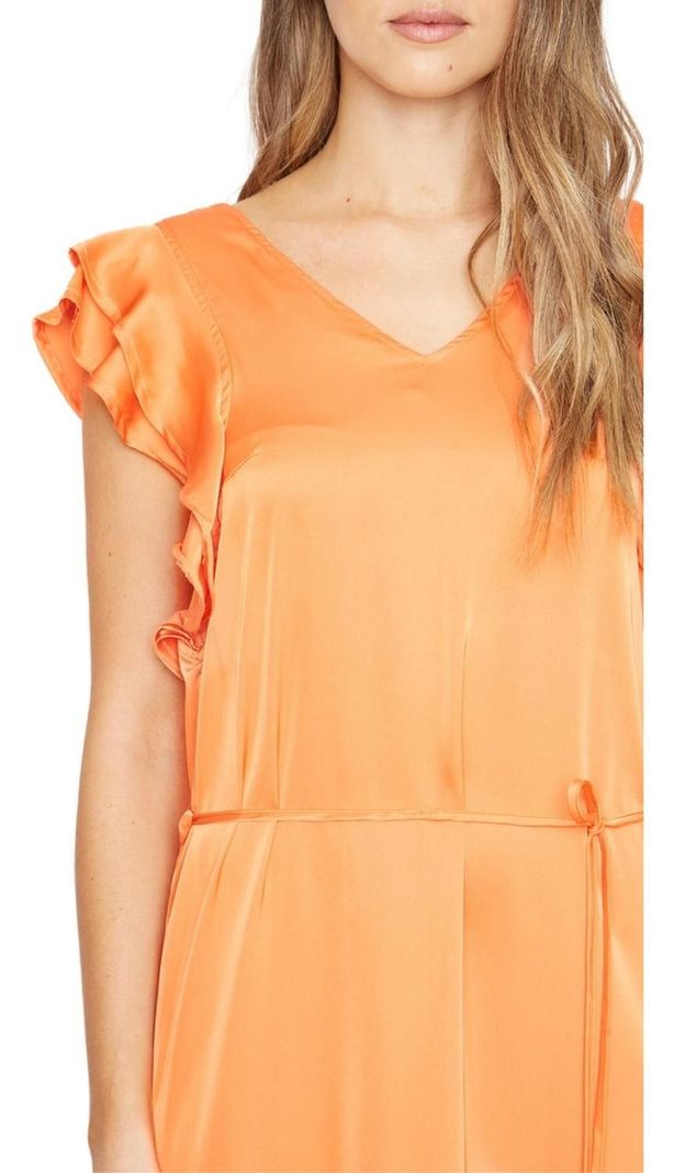 Vestido Zuzu Satin Naranjo Jacinta Tienda-4