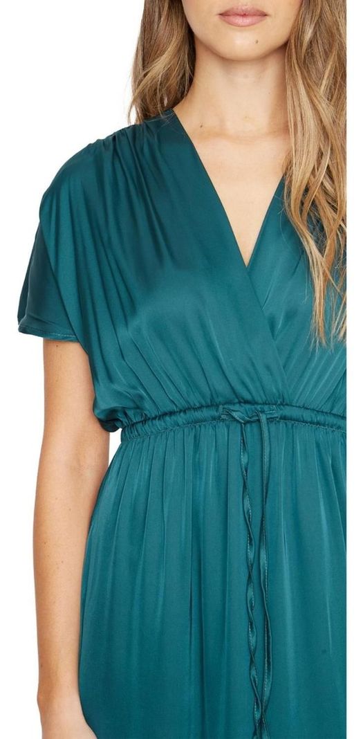 Vestido Lucila Satin Petróleo Jacinta Tienda-4