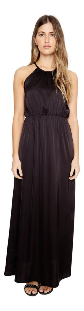 Vestido Renata Satin Negro Jacinta Tienda-1