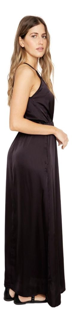 Vestido Renata Satin Negro Jacinta Tienda-2