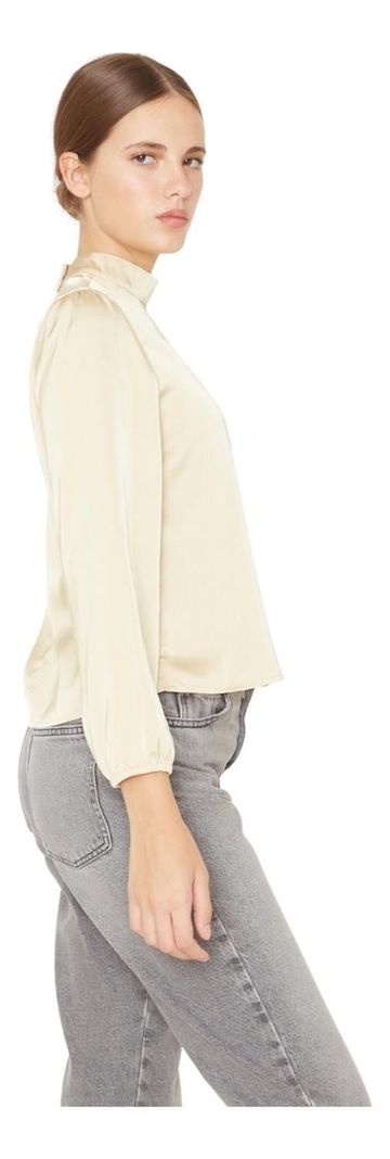 Blusa Paula Ii Satin Dorada Jacinta Tienda-0