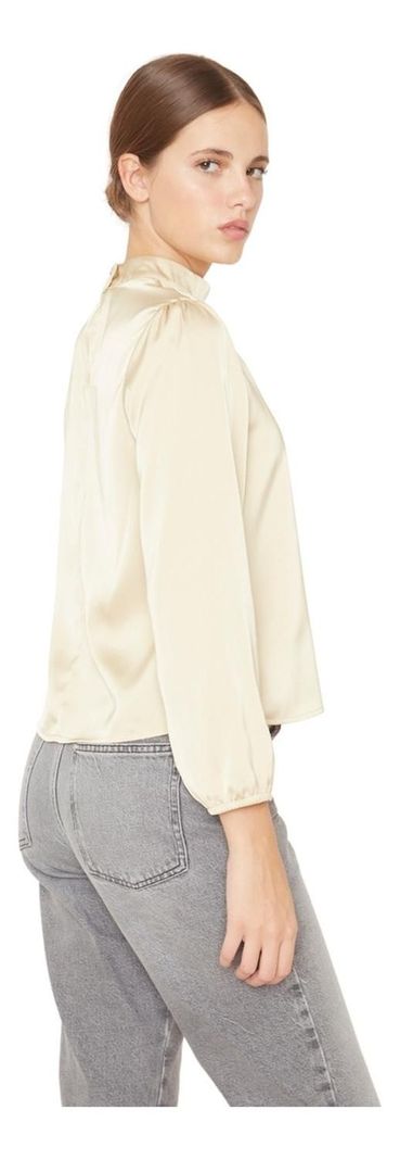 Blusa Paula Ii Satin Dorada Jacinta Tienda-2