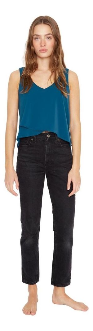 Polera Sara Sin Mangas Iii Petróleo Jacinta Tienda-1