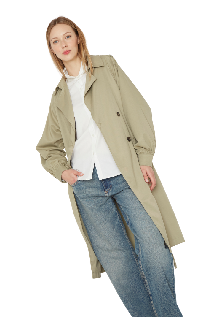 Trench Coat Porter verde Jacinta Tienda-5