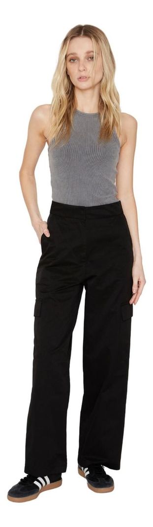 Pantalón Cargo Negro Jacinta Tienda-1