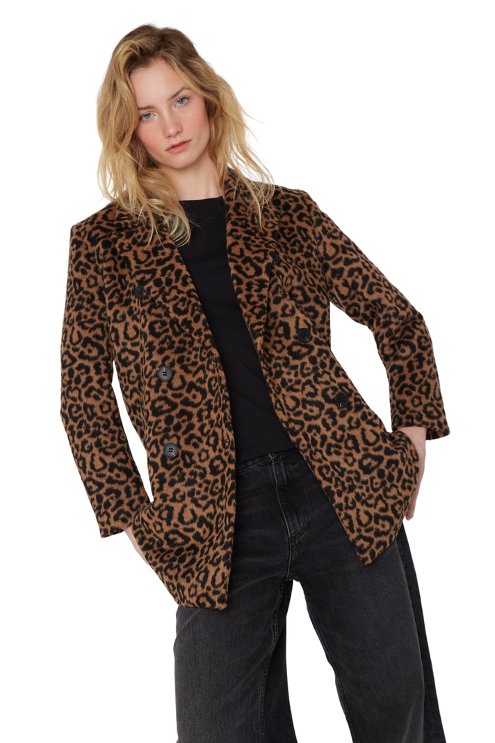 Abrigo Gracia animal print camel Jacinta Tienda-4