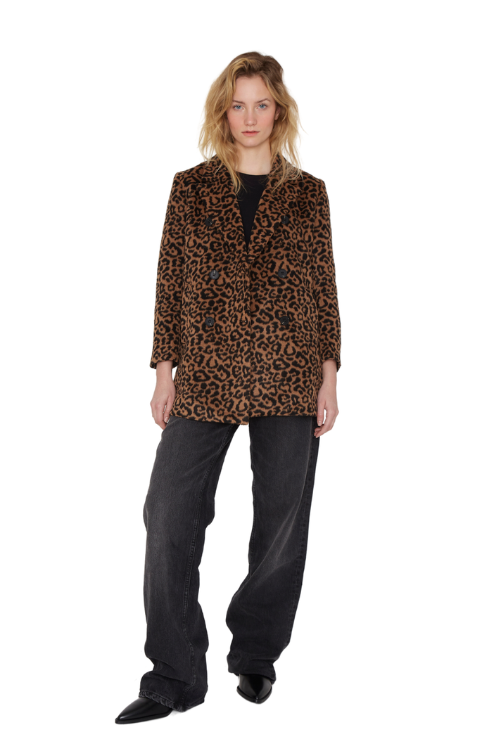 Abrigo Gracia animal print camel Jacinta Tienda-6