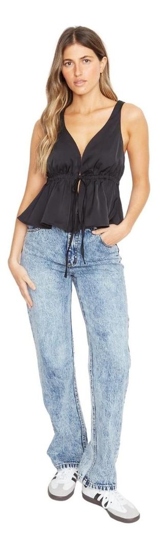 Polera Sofía Satin Negra Jacinta Tienda-4