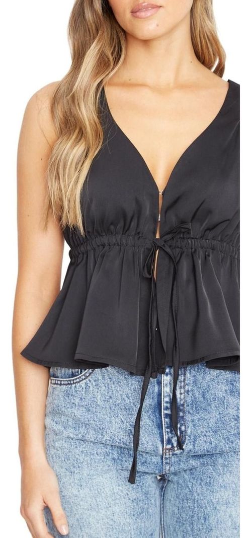 Polera Sofía Satin Negra Jacinta Tienda-5